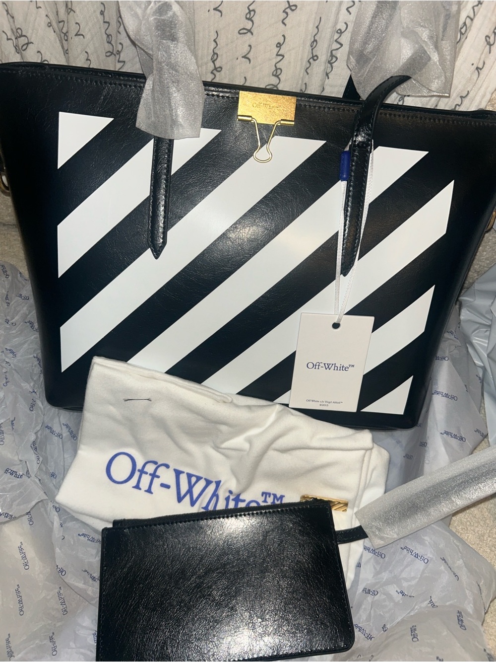 Two Piece!!!..Large Off White Virgil Abloh tote🥳🥳❌❌